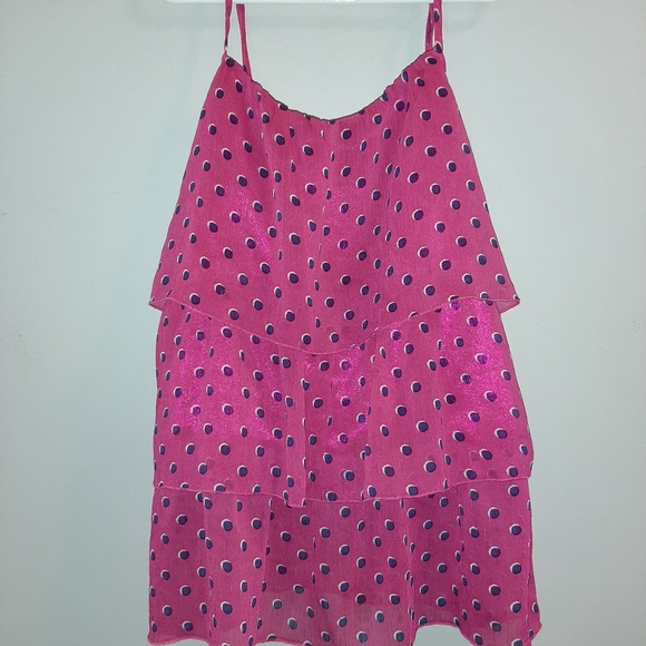 Childrens Place Polka Dot Cami Tiered Top Girls 14 - Picture 1 of 5